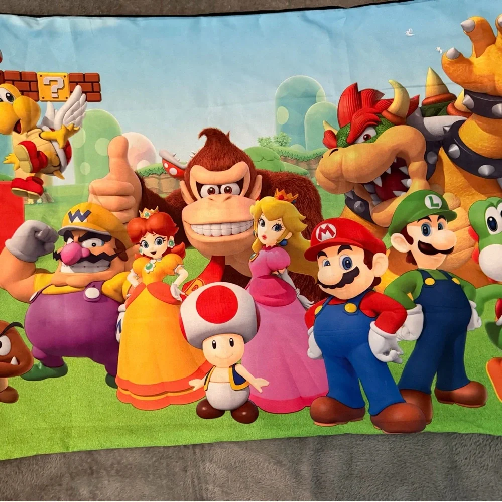 Nintendo Super Mario Zippered Body Pillow Case/Cover